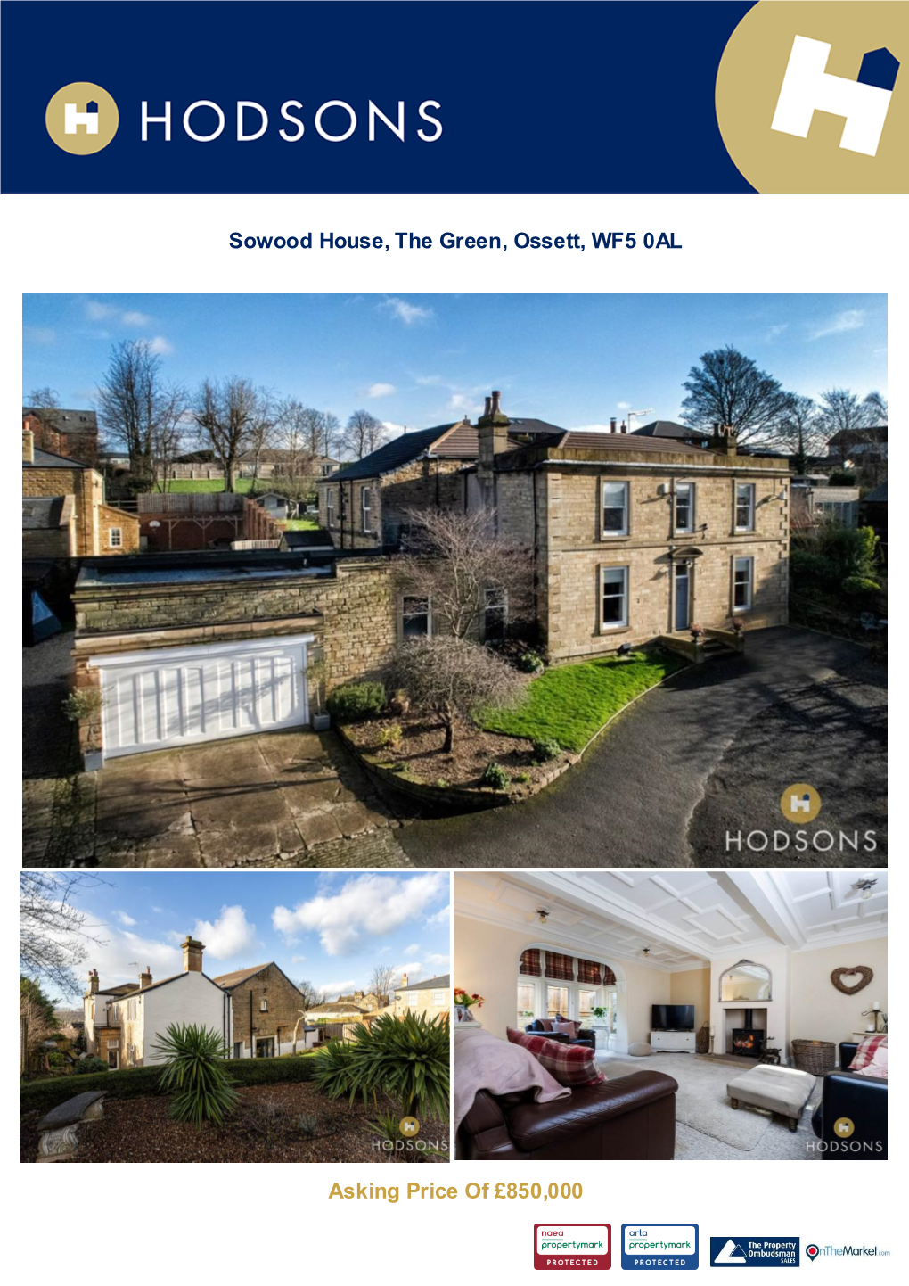 Sowood House, the Green, Ossett, WF5 0AL Asking Price of £850,000