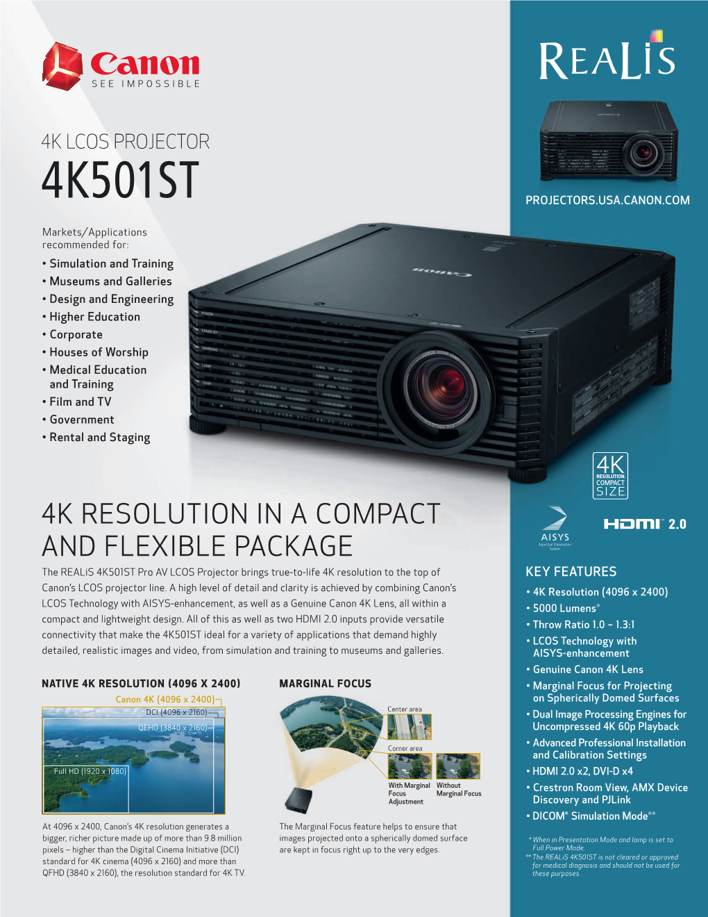 4K Resolution in a Compact and Flexible Package
