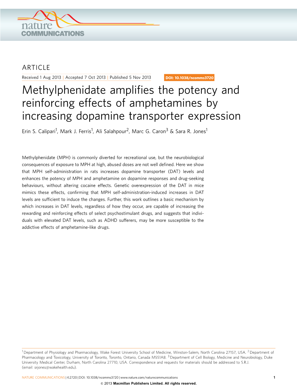 Methylphenidate Amplifies the Potency and Reinforcing Effects Of