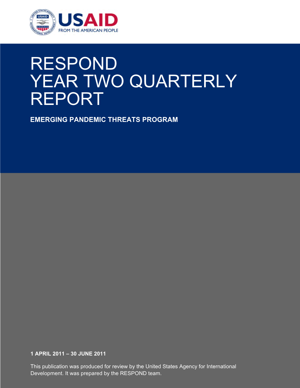 Respond Year Two Quarterly Report