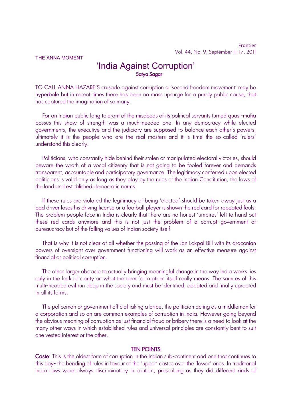 'India Against Corruption'