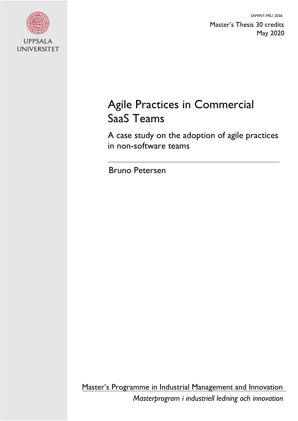 Agile Practices in Commercial Saas Teams