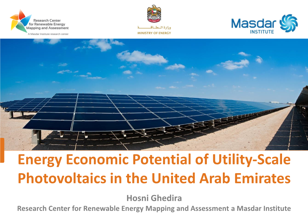 Energy Economic Potential of Utility-Scale Photovoltaics in The