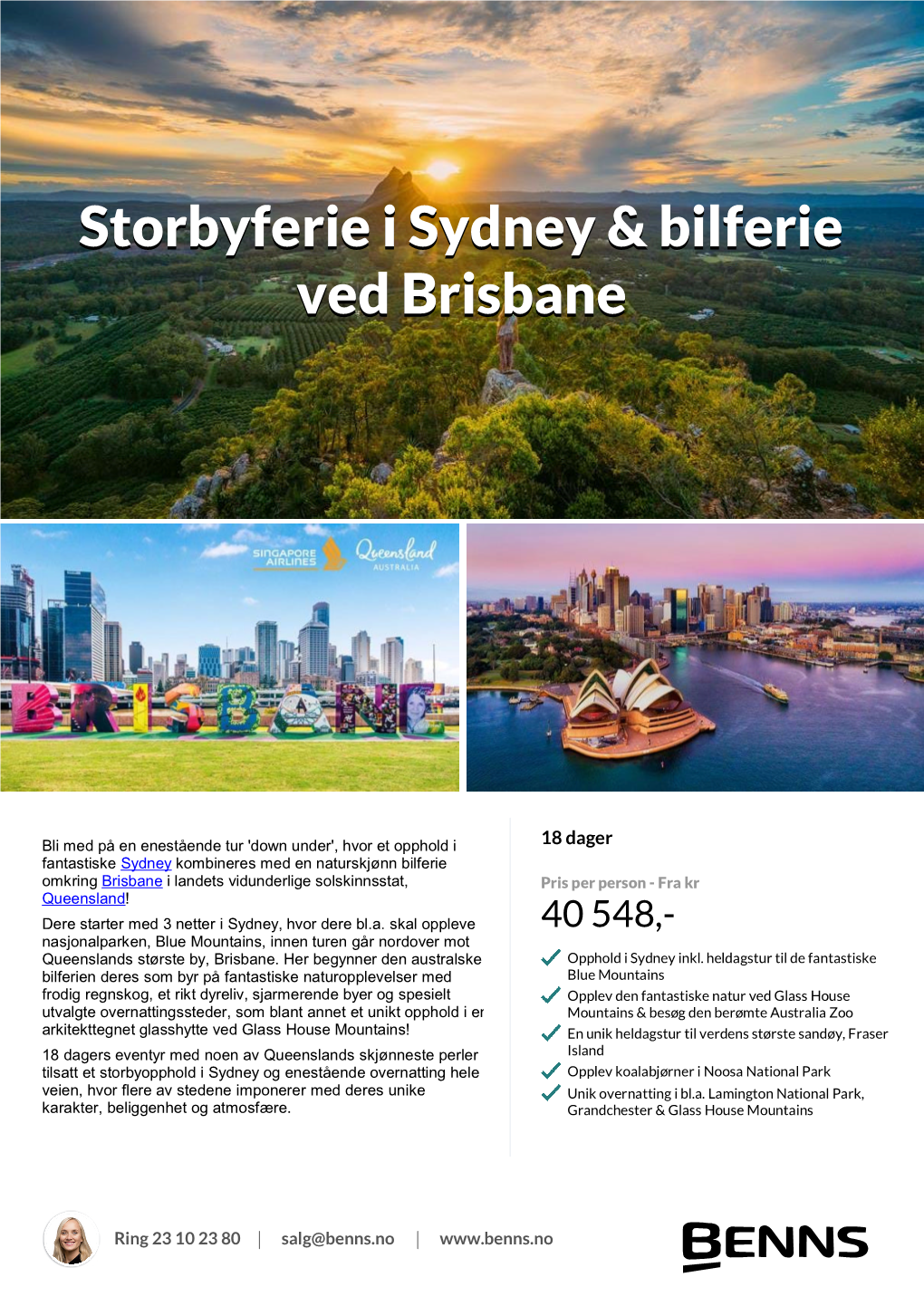 Storbyferie I Sydney & Bilferie Ved Brisbane Storbyferie I Sydney