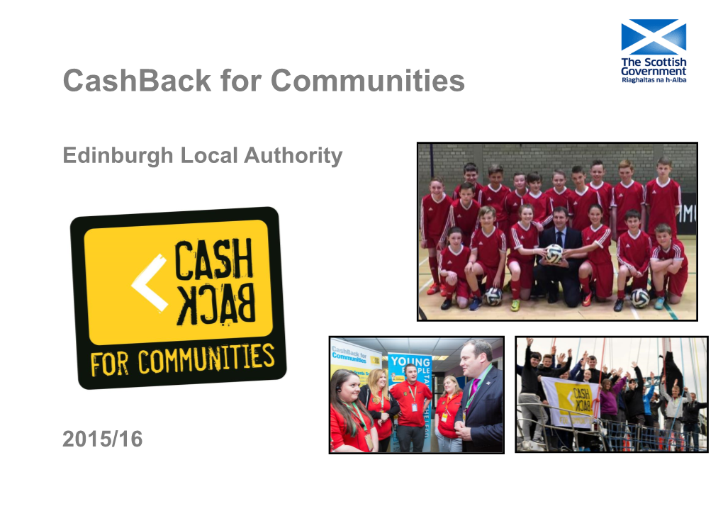 Cashback for Communities