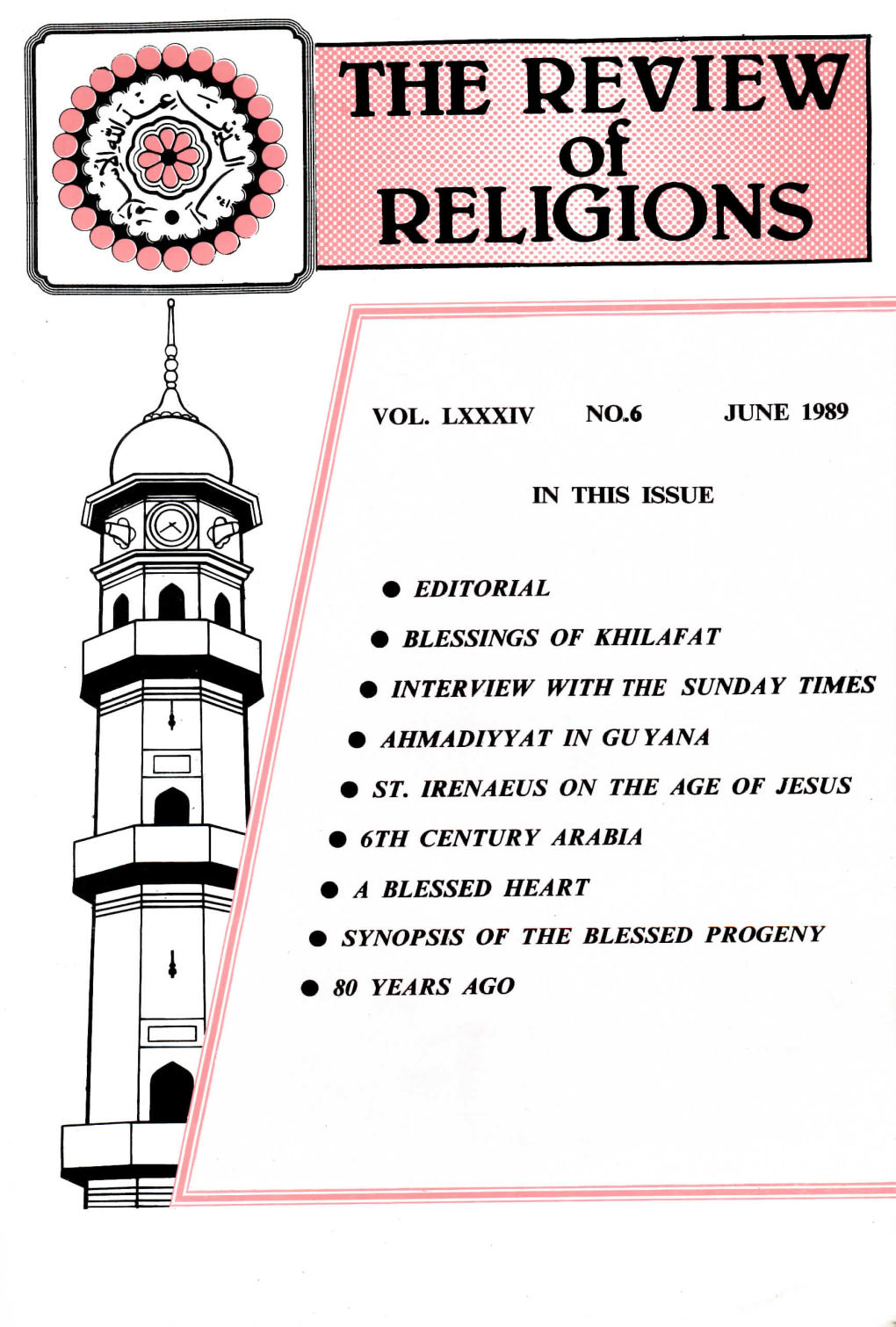 The Review of Religions June 1989