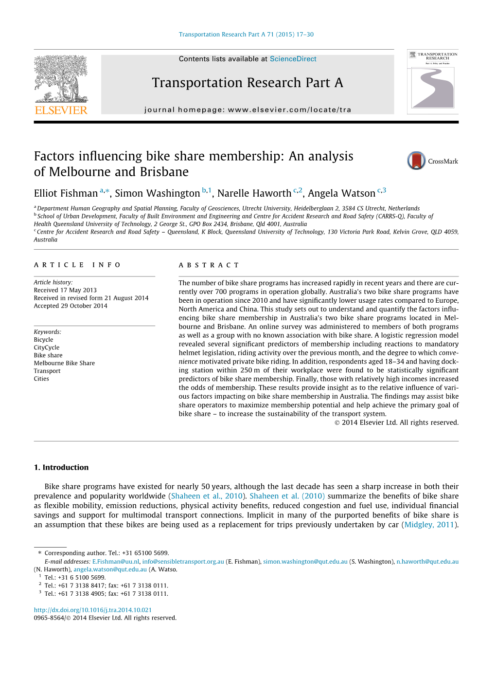 Factors Influencing Bike Share Membership