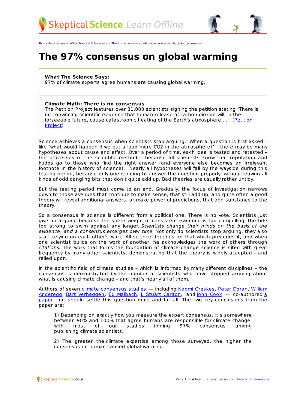 The 97% Consensus on Global Warming