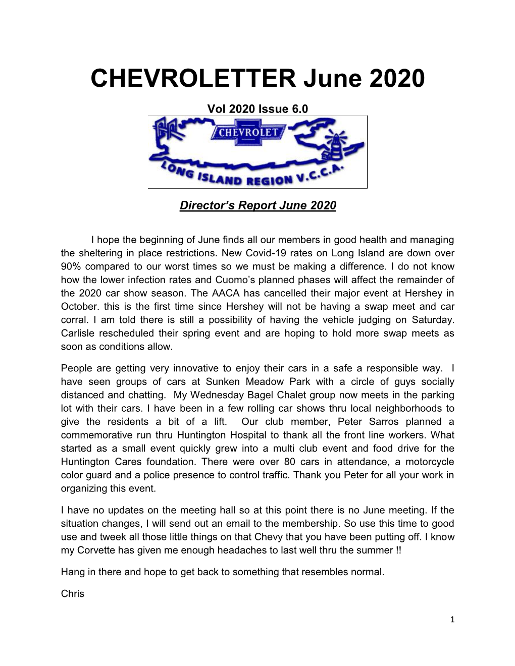 CHEVROLETTER June 2020