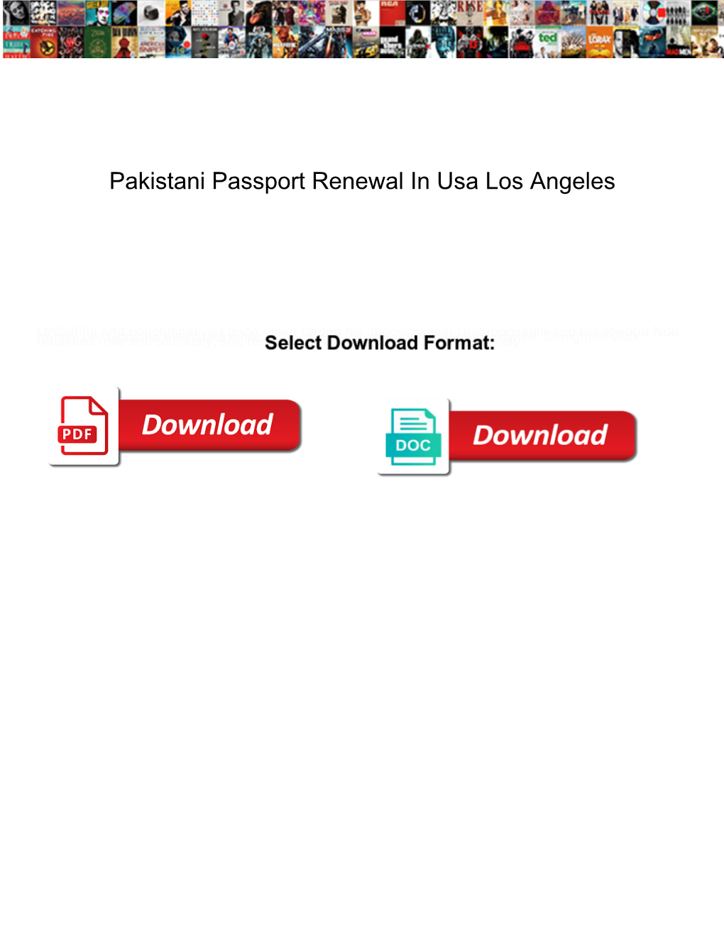 Pakistani Passport Renewal in Usa Los Angeles
