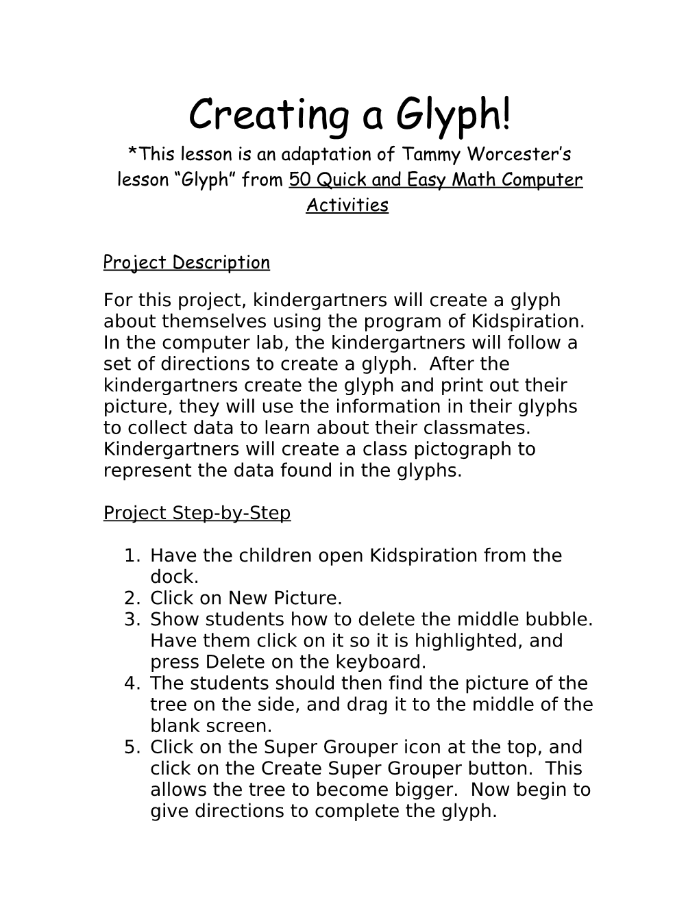 Creating a Glyph!