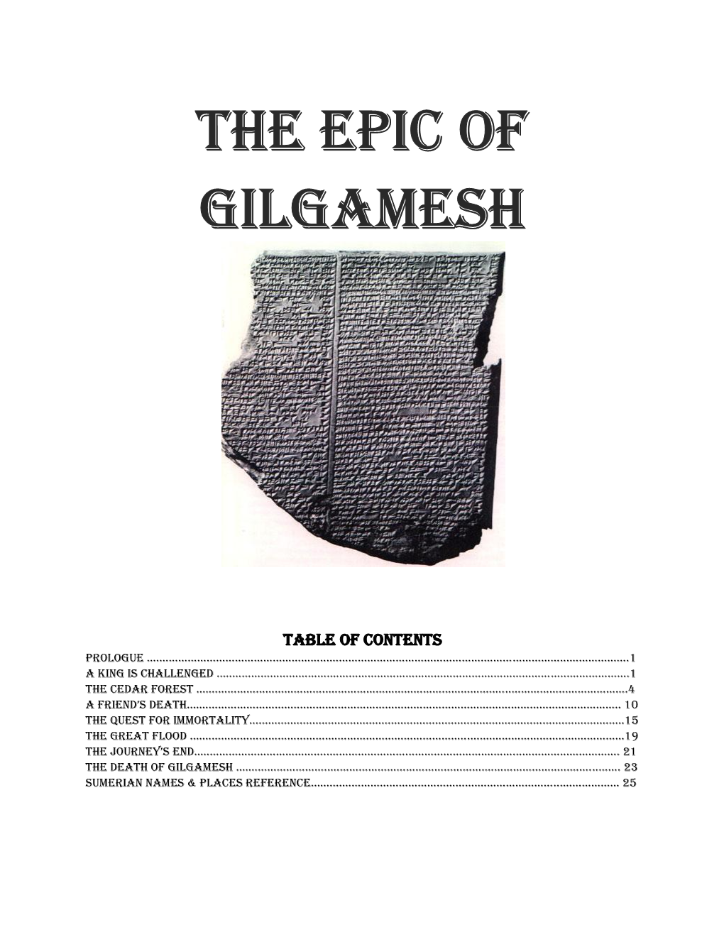 The Epic of Gilgamesh