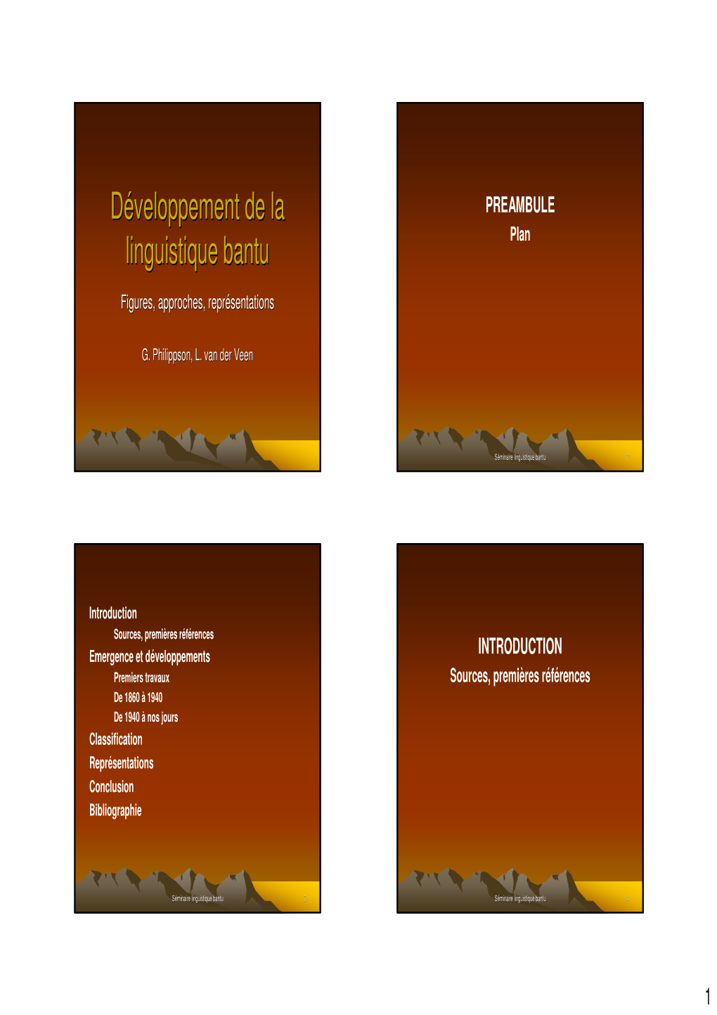 Développement De La Linguistique Bantu