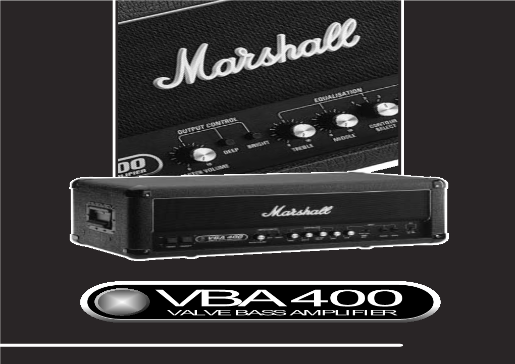 Vbavalve Bass 400 Amplifier English 1
