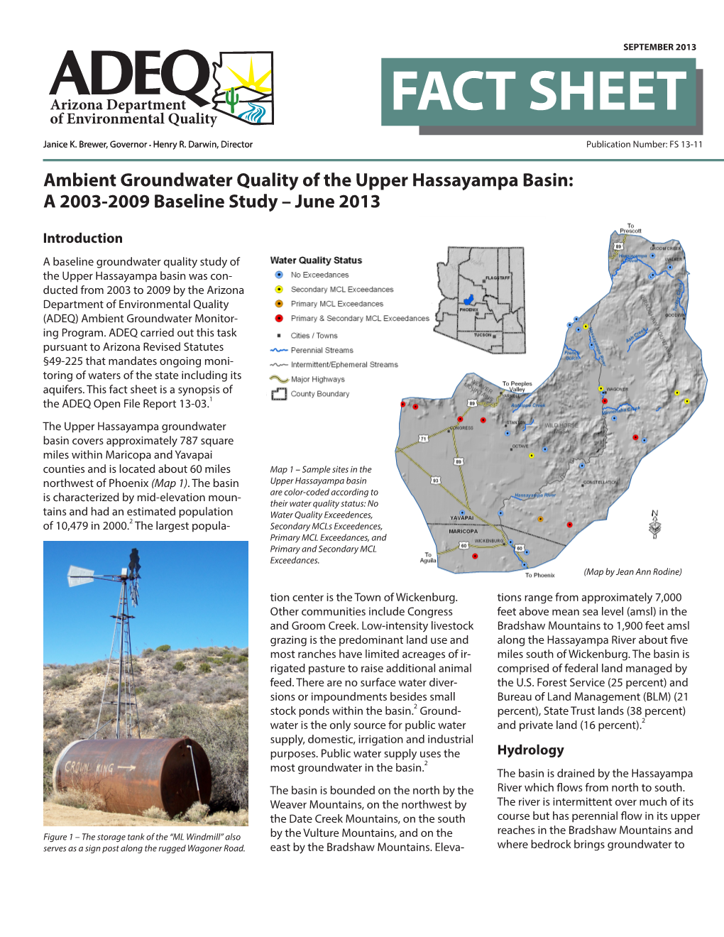 FACT SHEET of Environmental Quality