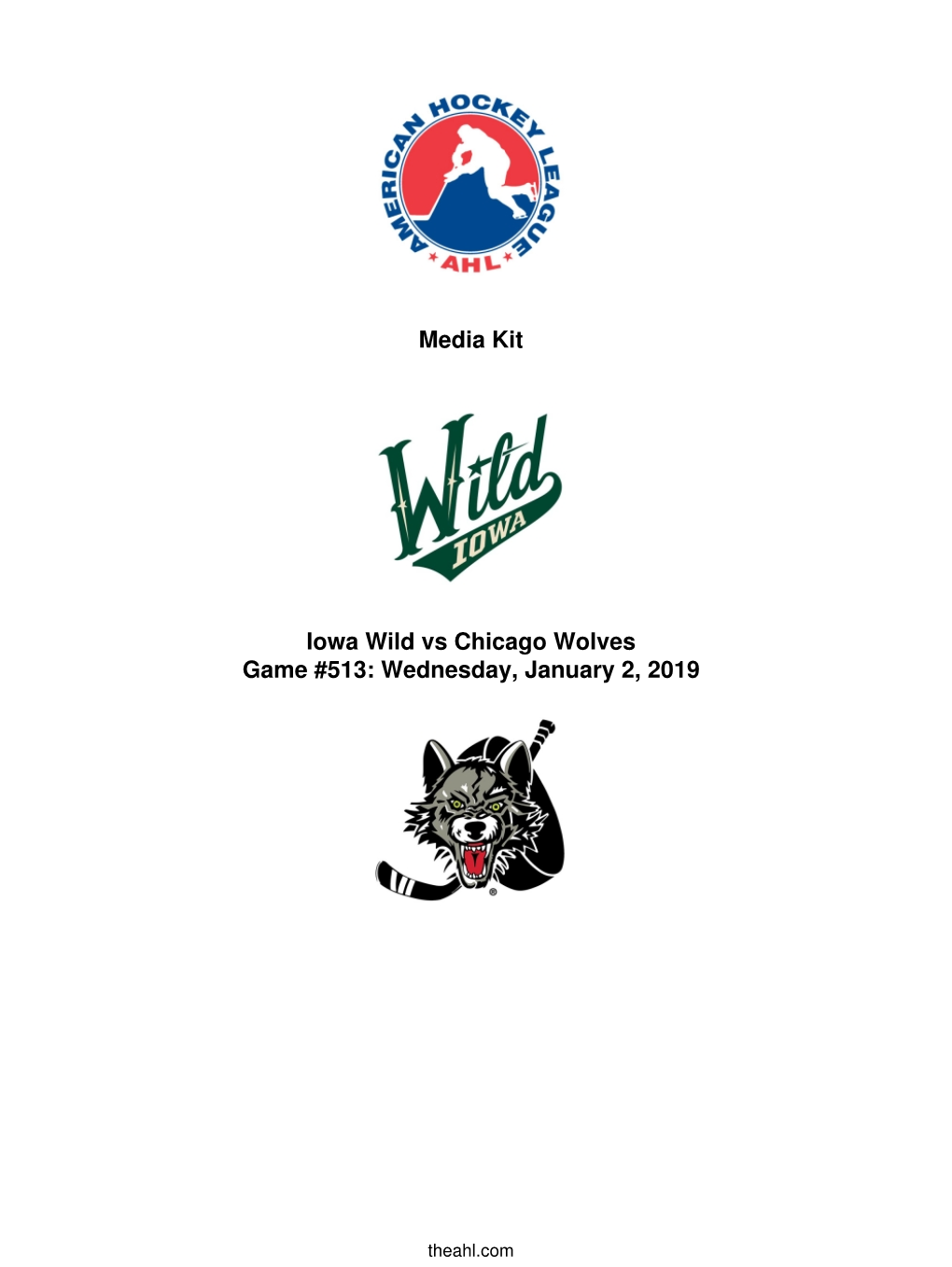 Ahl.Com Iowa Wild (18-8-4-3) Vs