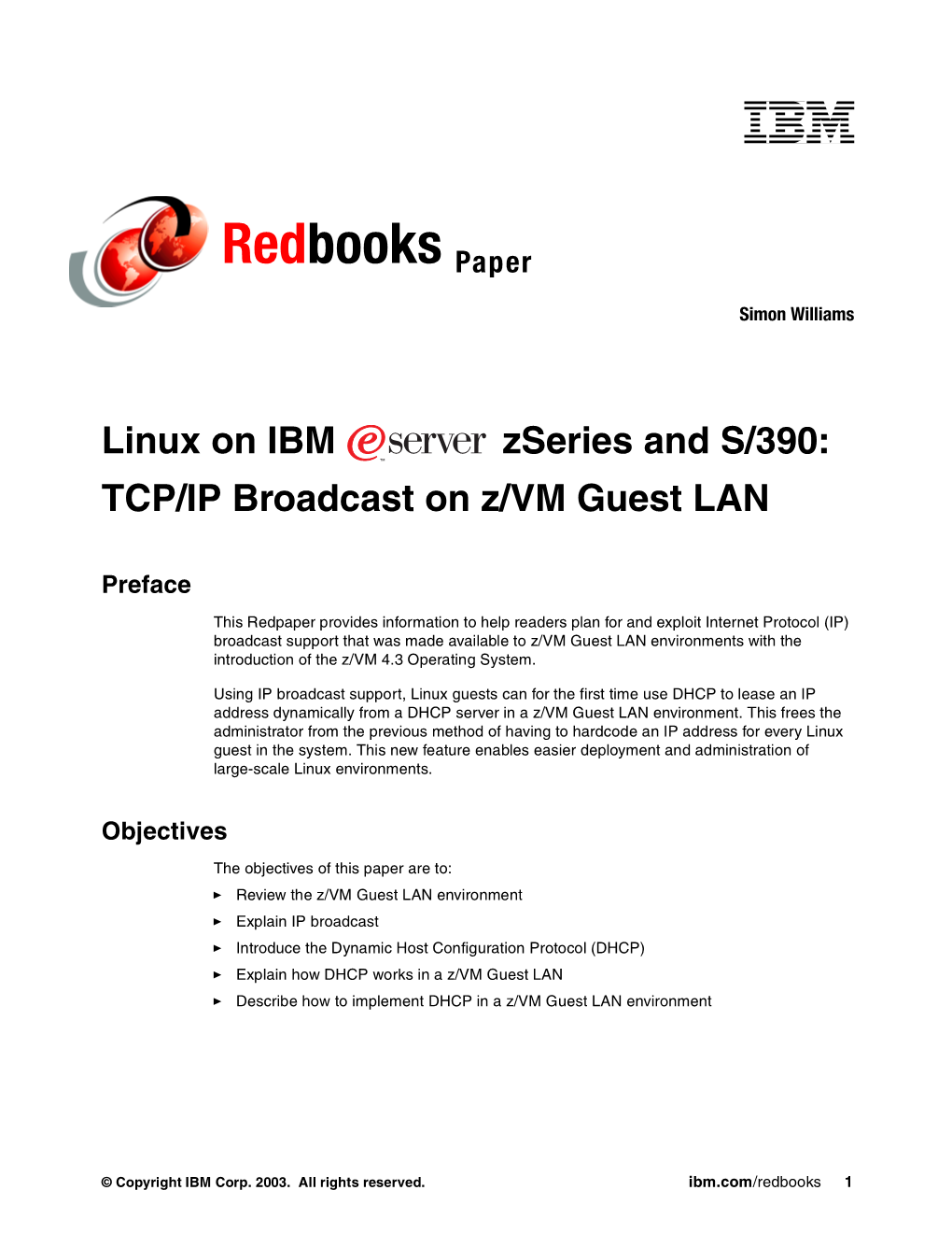 Redbooks Paper Linux on IBM Zseries and S/390