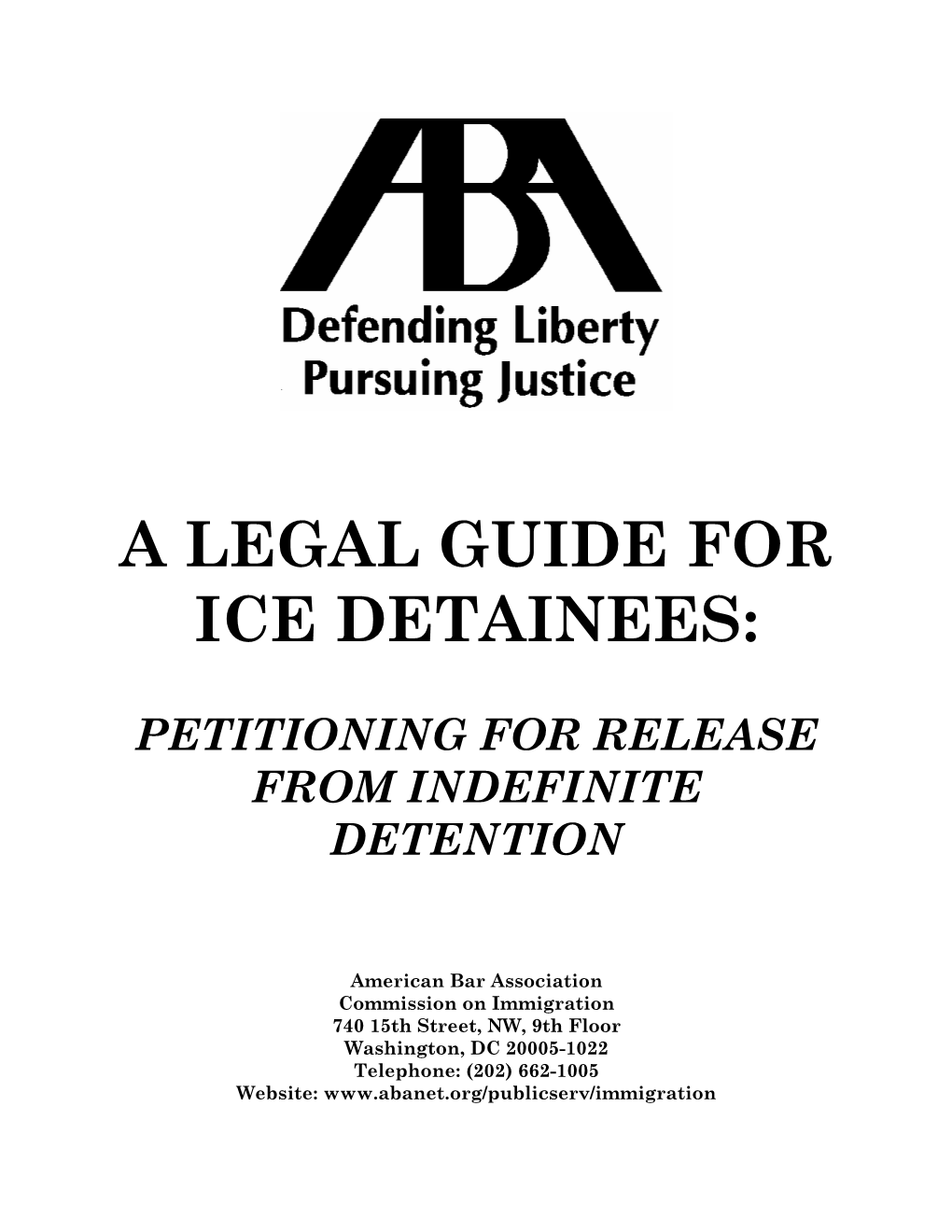 A Legal Guide for Ice Detainees