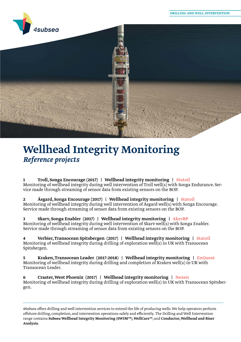 Wellhead Integrity Monitoring Reference Projects