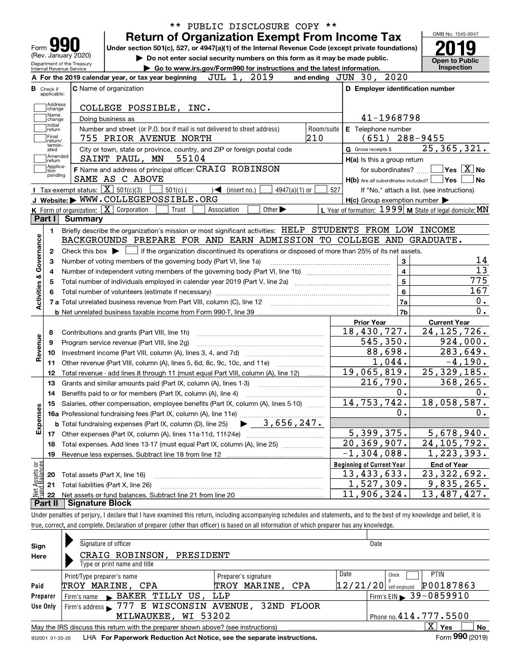 Return of Organization Exempt from Income Tax OMB No