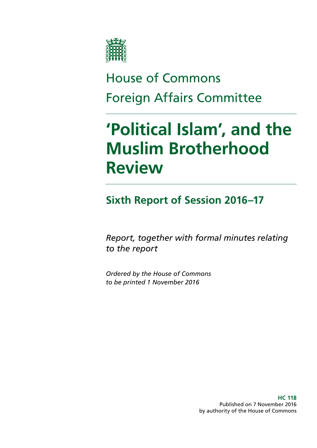 'Political Islam', and the Muslim Brotherhood Review