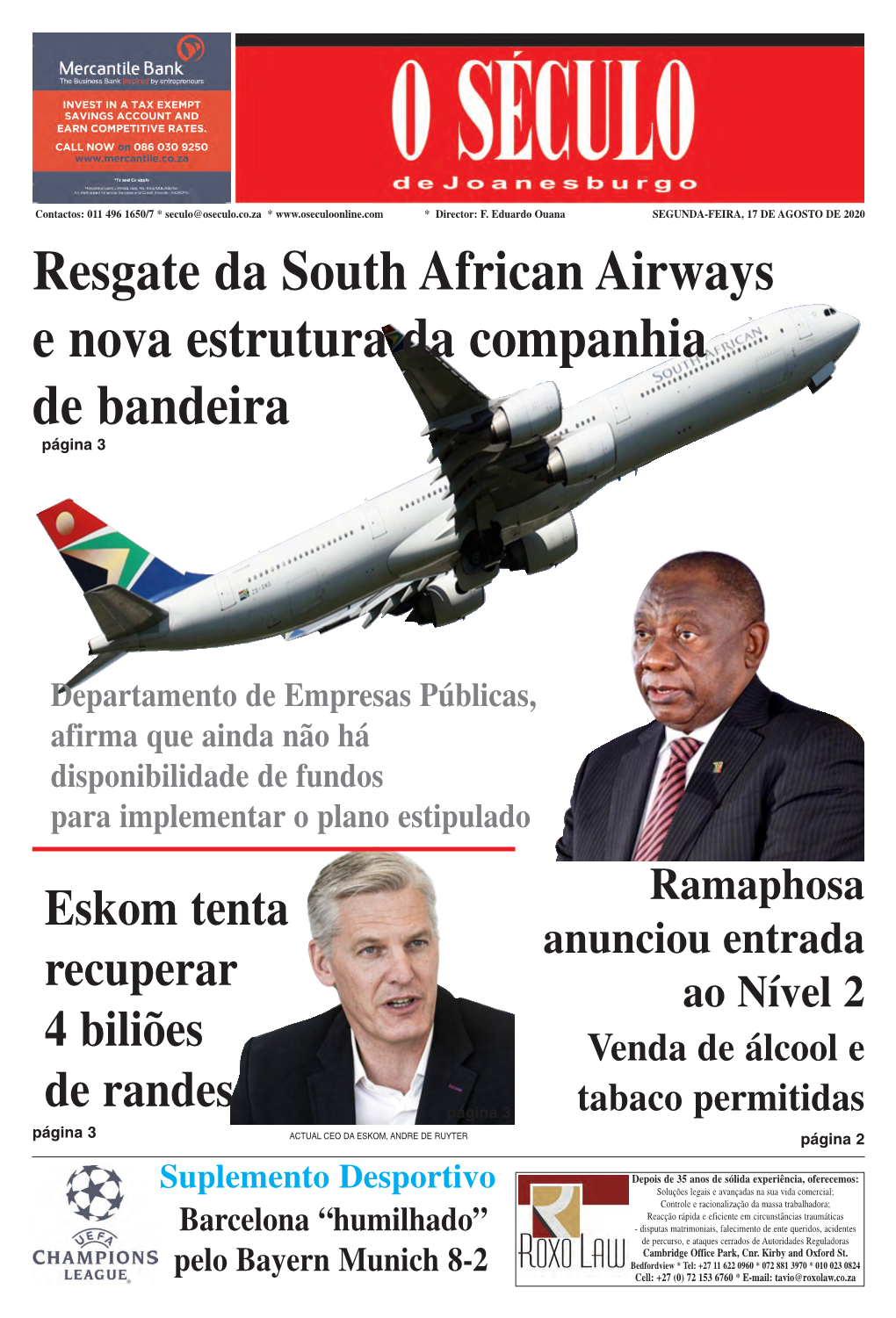 Resgate Da South African Airways E Nova Estrutura Da Companhia De Bandeira Página 3