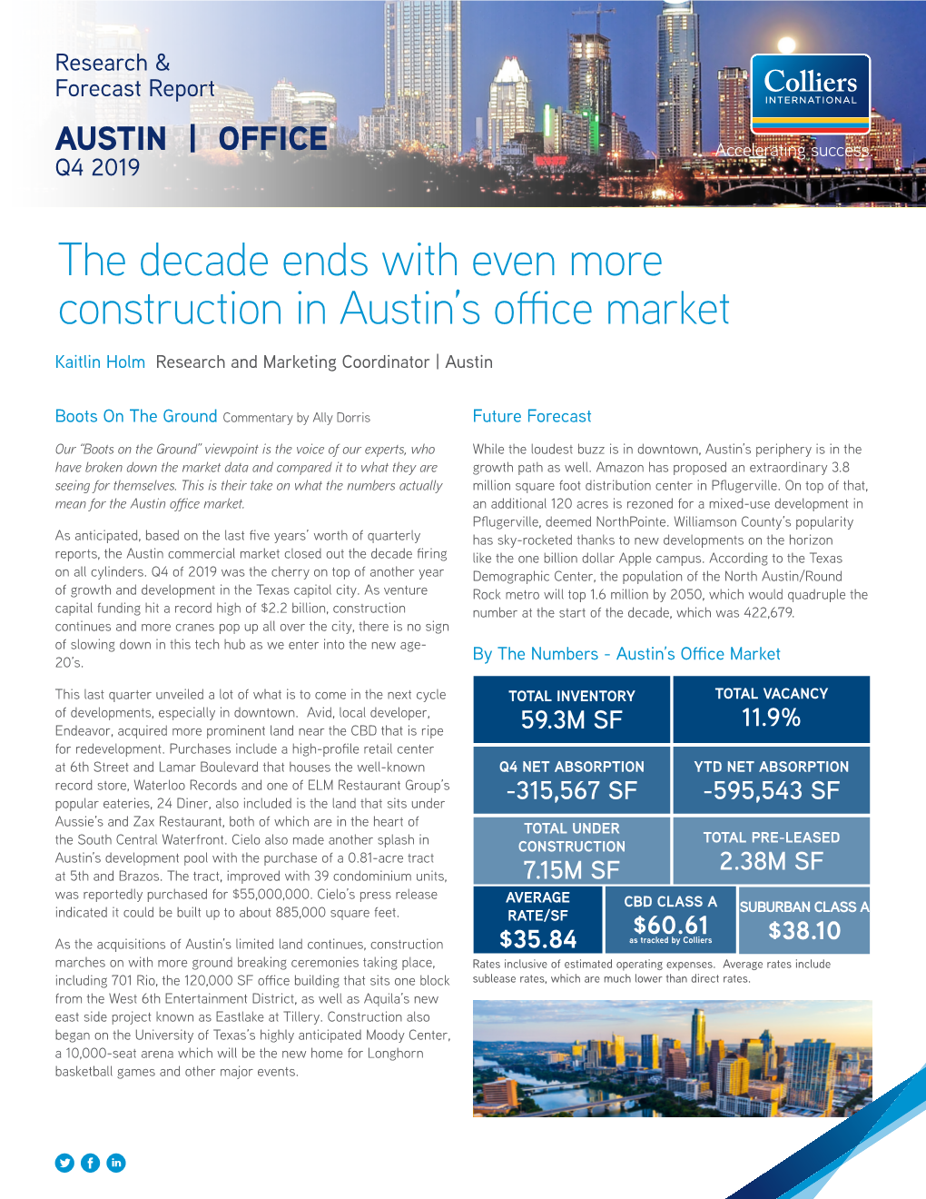 The Decade Ends with Even More Construction in Austin's Office Market
