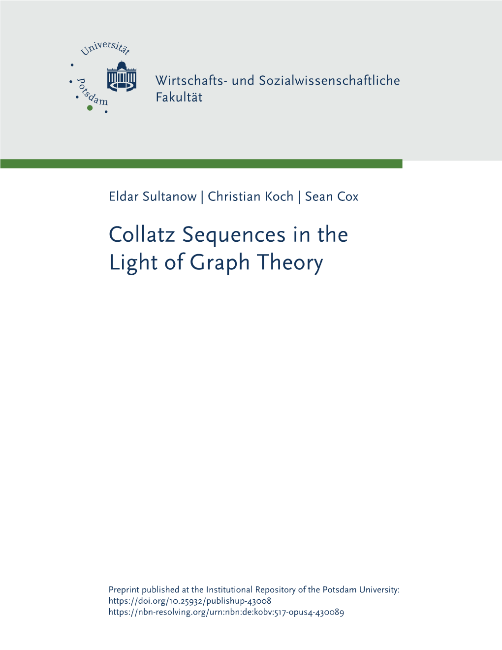 Collatz Sequences in the Light of Graph Theory