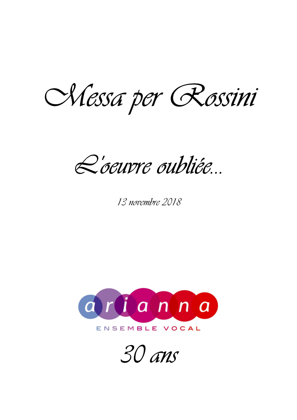 Messa Per Rossini