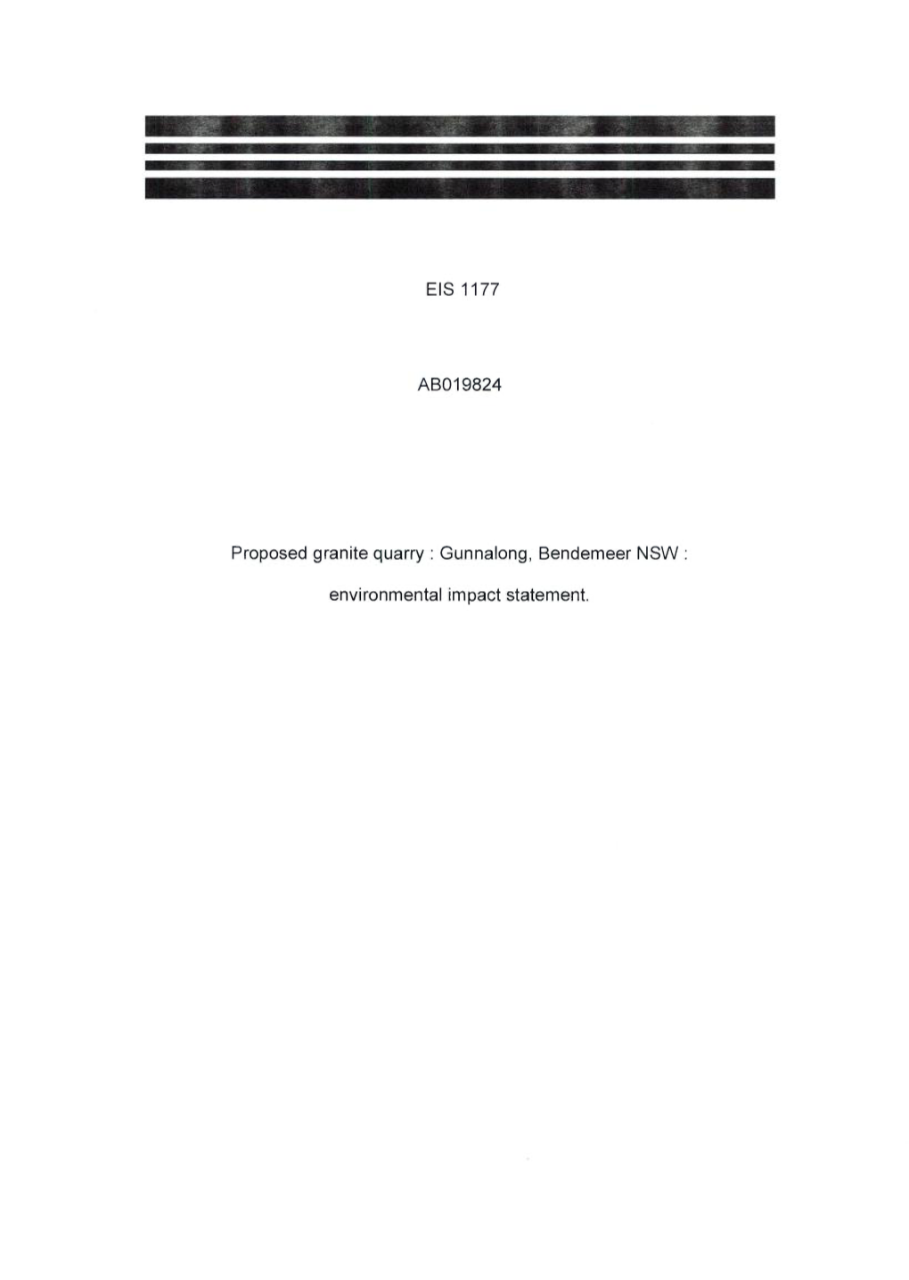 EIS 1177 ABO1 9824 Proposed Granite Quarry