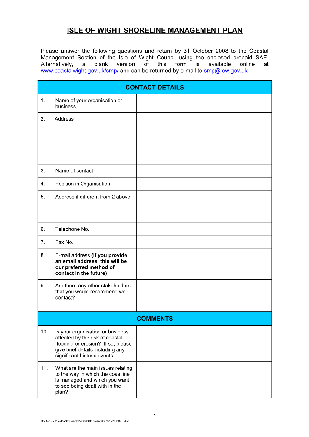 Isle of Wight Shoreline Management Plan