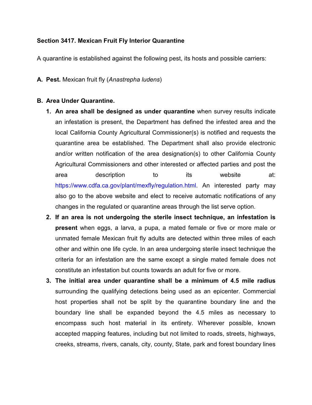 Section 3417. Mexican Fruit Fly Interior Quarantine