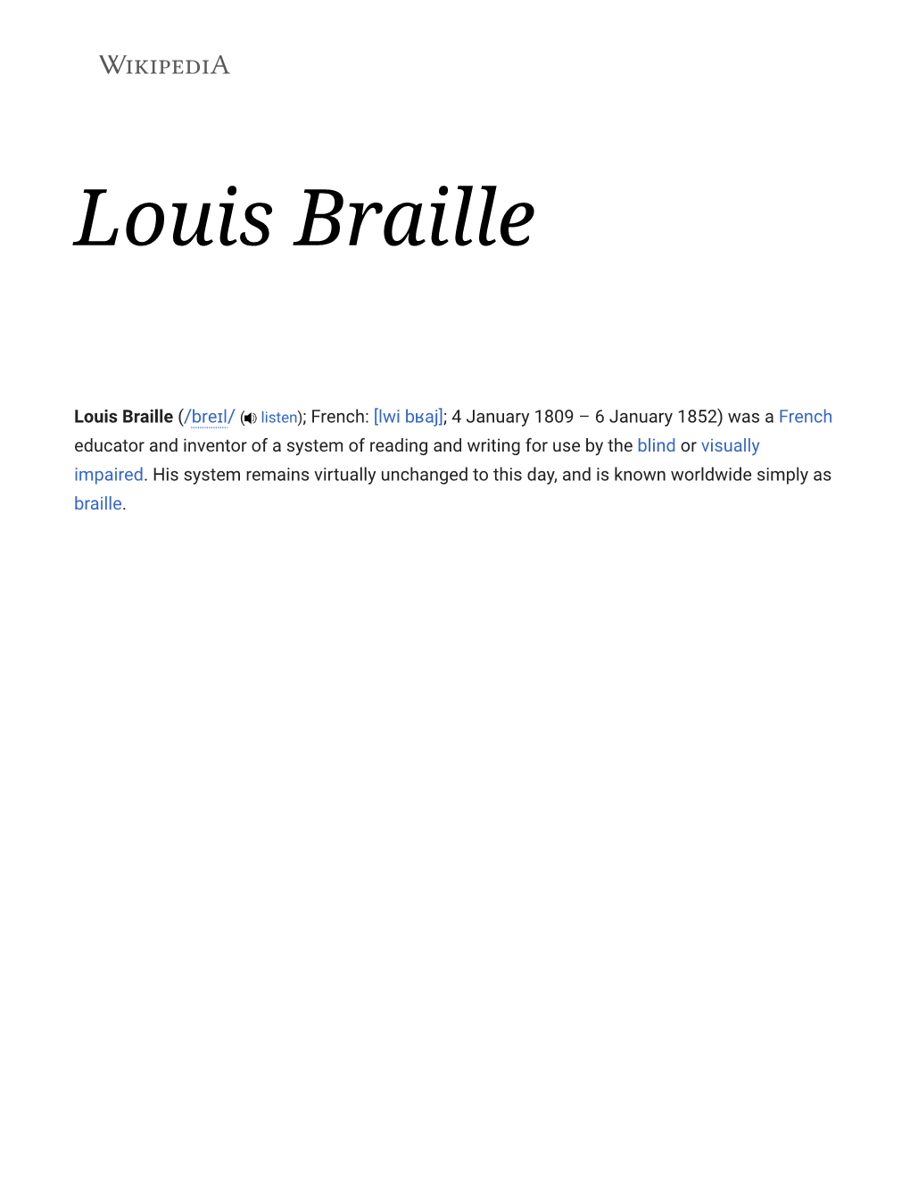 Louis Braille