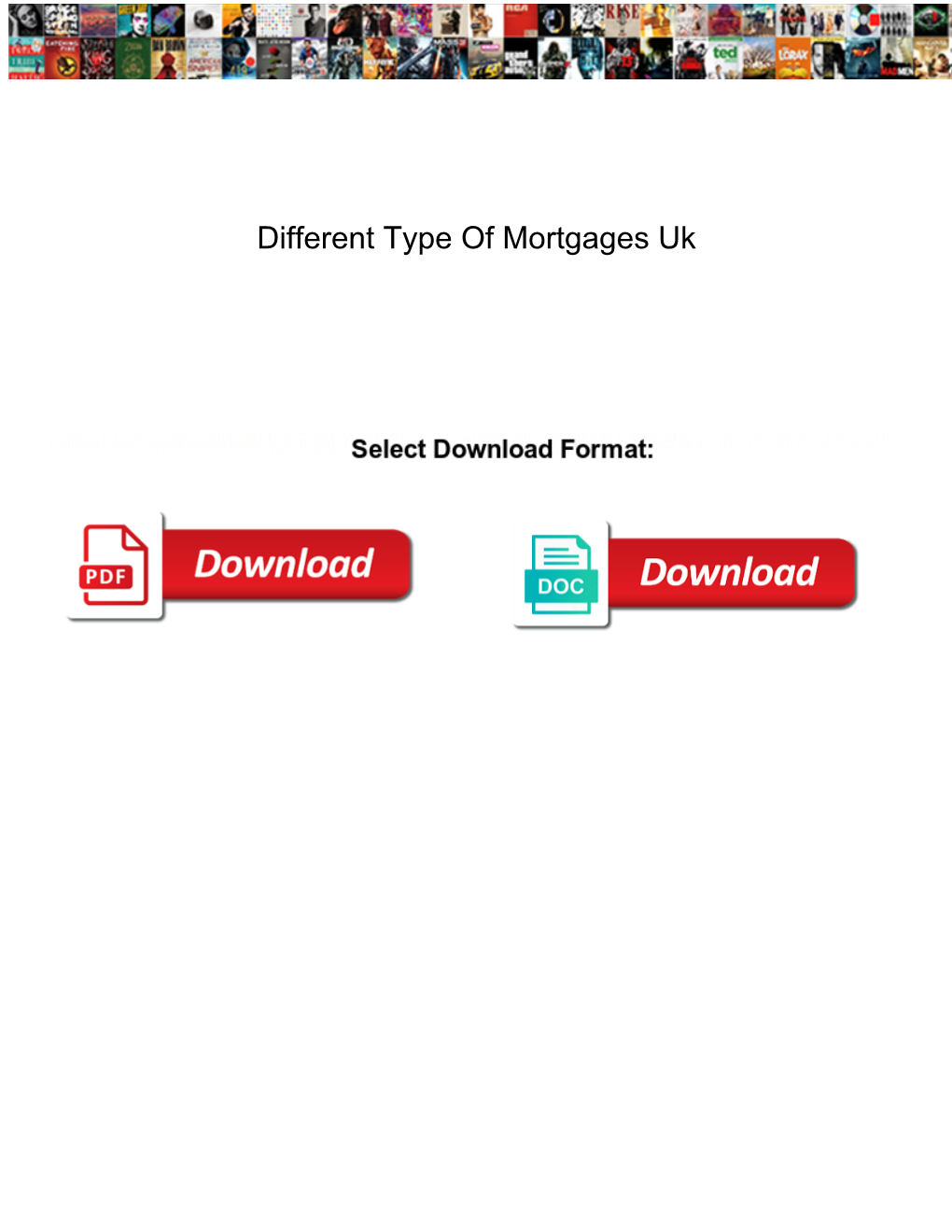 Different Type of Mortgages Uk
