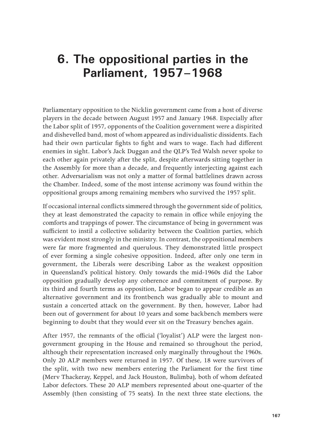 The History of the Queensland Parliament, 1957–1989