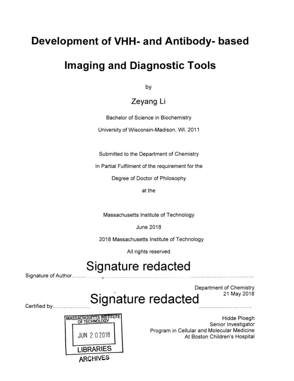 Development of VHH- and Antibody- Based