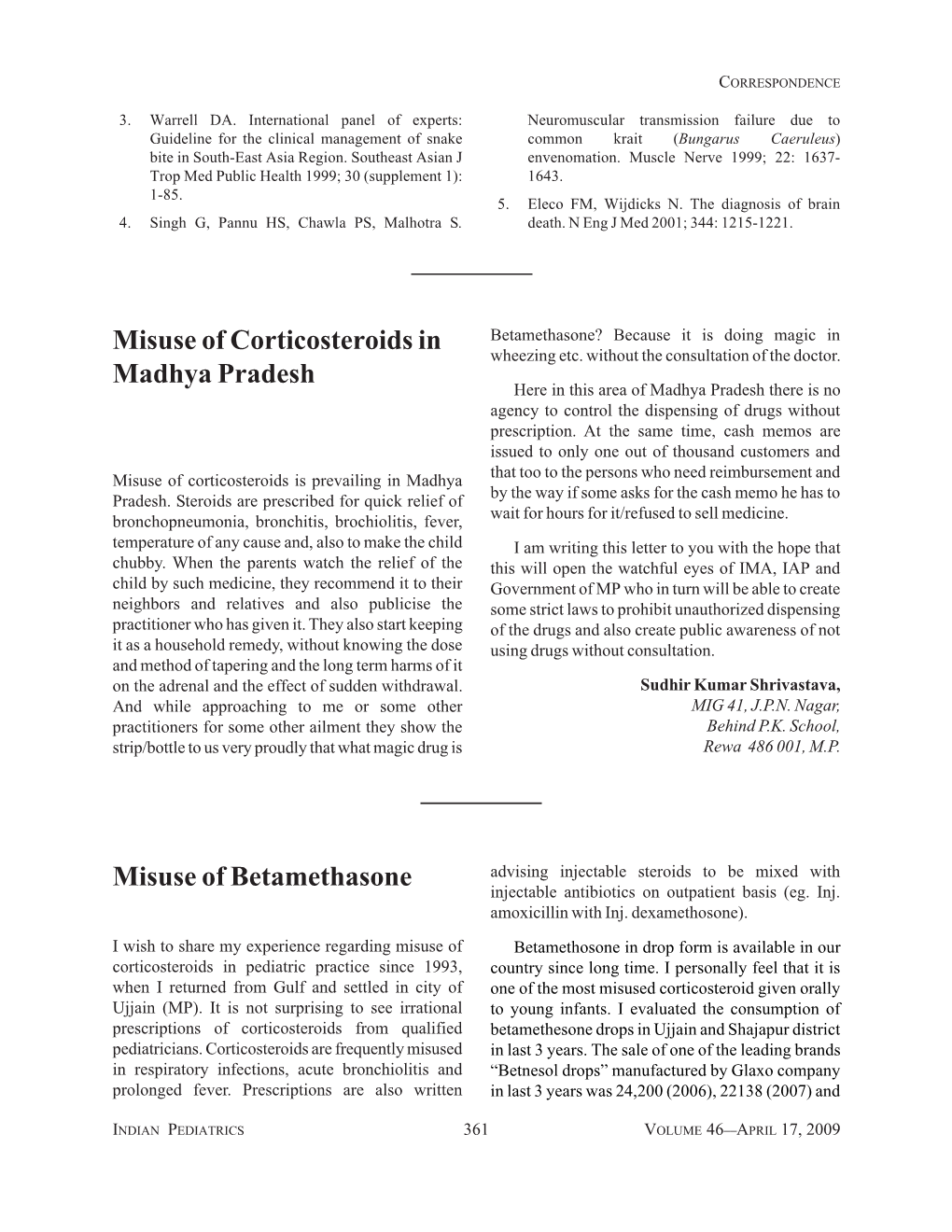 Misuse of Corticosteroids in Madhya Pradesh Misuse of Betamethasone