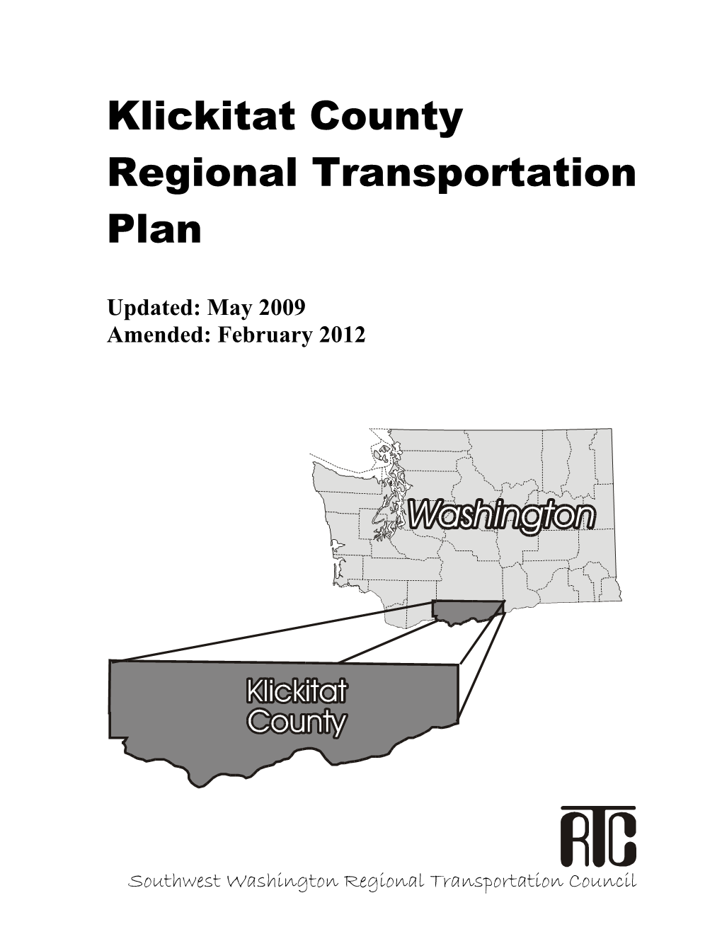 Klickitat County Regional Transportation Plan, Amended