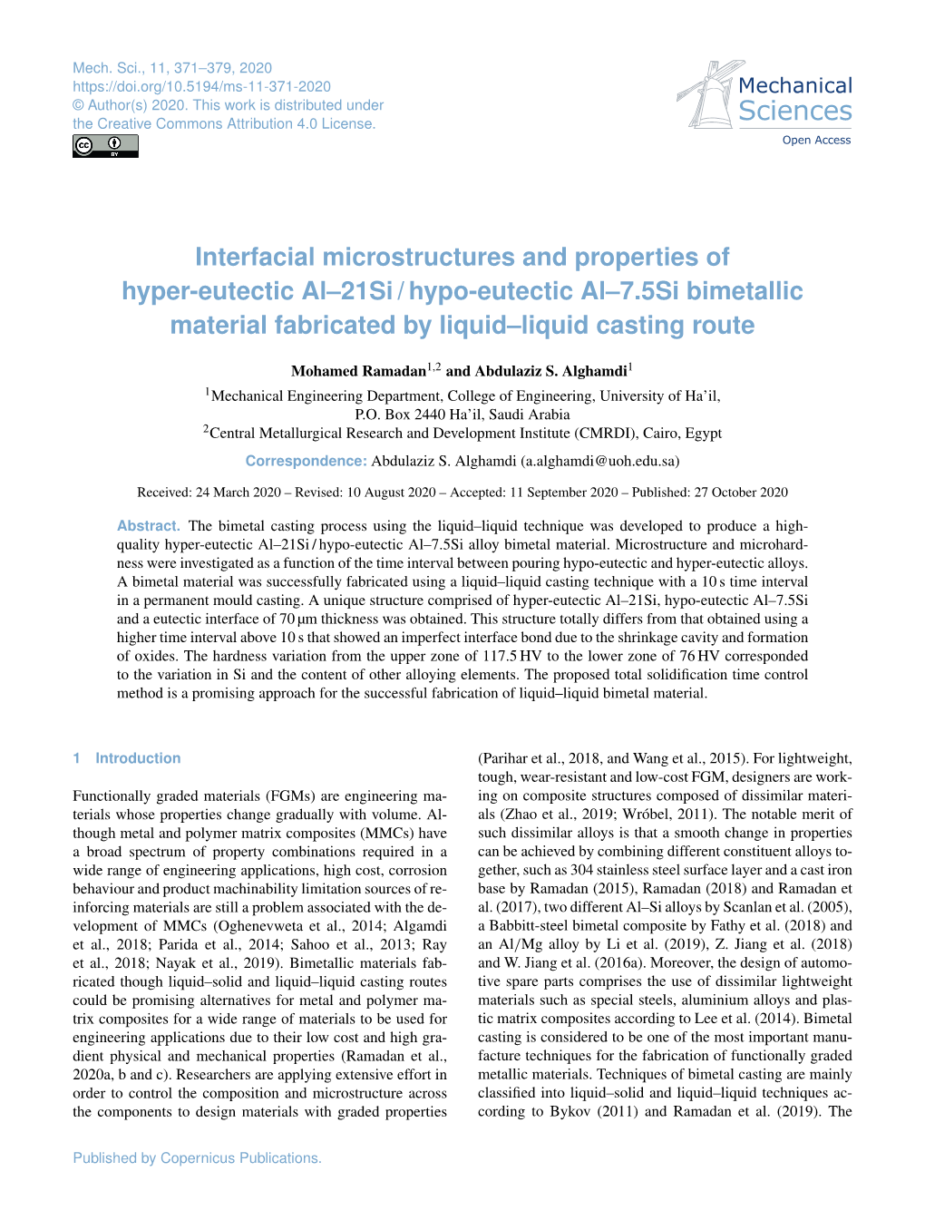 Interfacial Microstructures and Properties of Hyper-Eutectic Al–21Si / Hypo-Eutectic Al–7.5Si Bimetallic Material Fabricated by Liquid–Liquid Casting Route