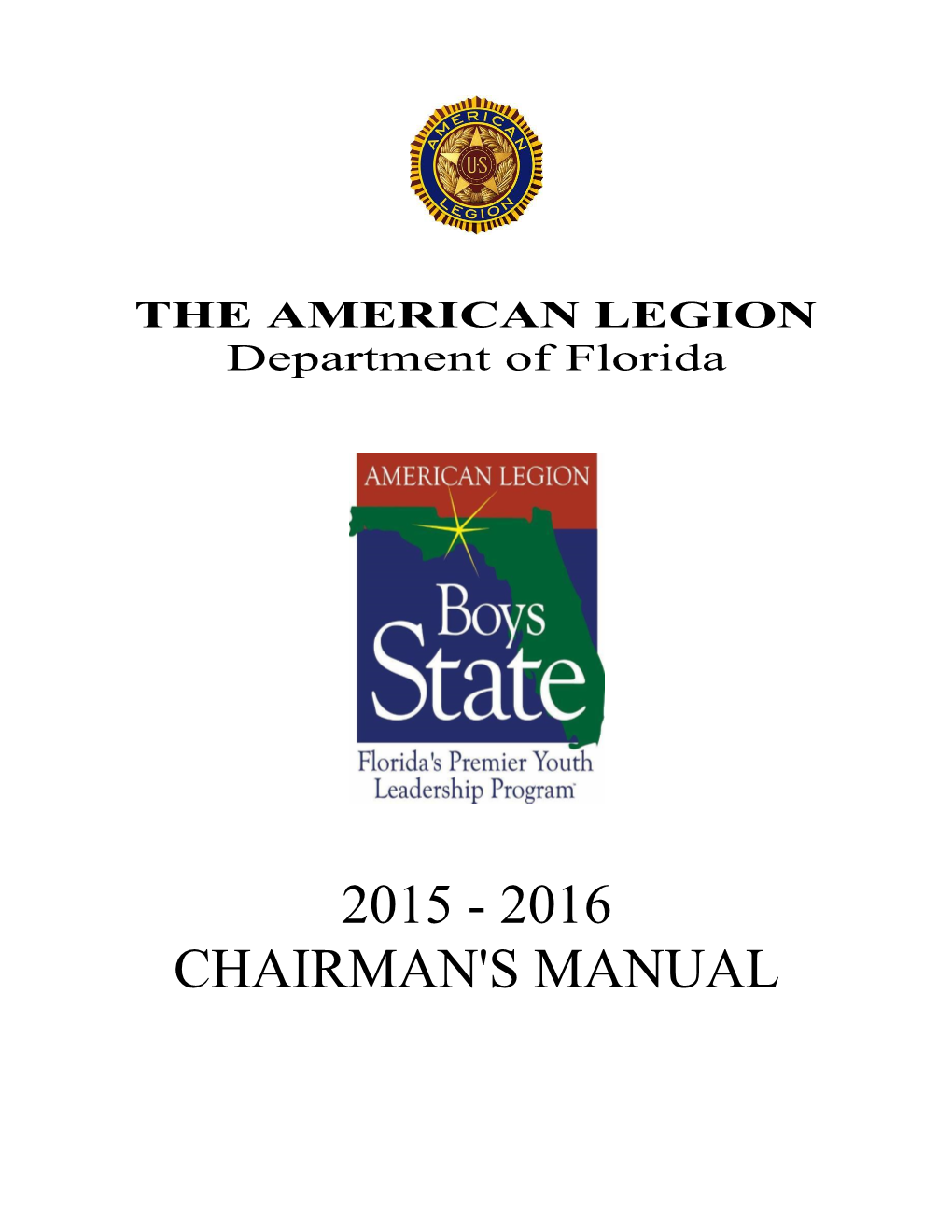 2015 - 2016 Chairman's Manual