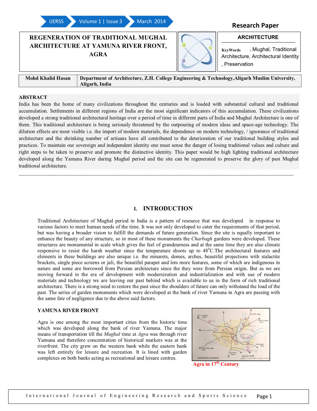 Research Paper REGENERATION of TRADITIONAL MUGHAL ARCHITECTURE