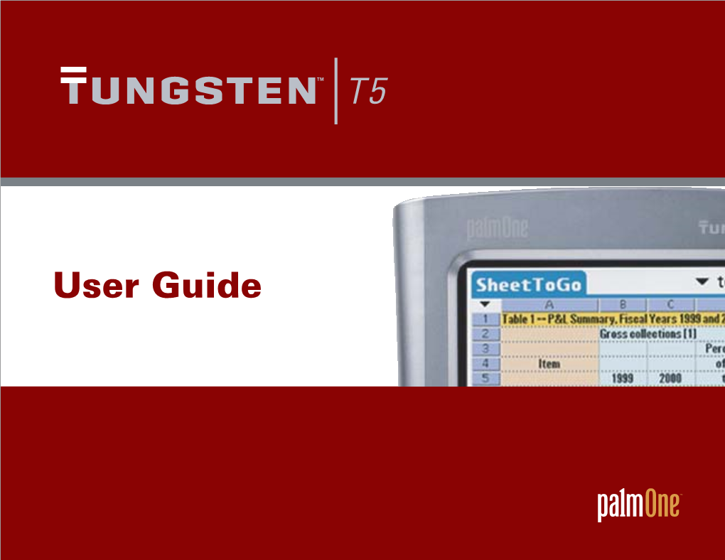 User Guide for the Tungsten™ T5 Handheld (V 1.1)