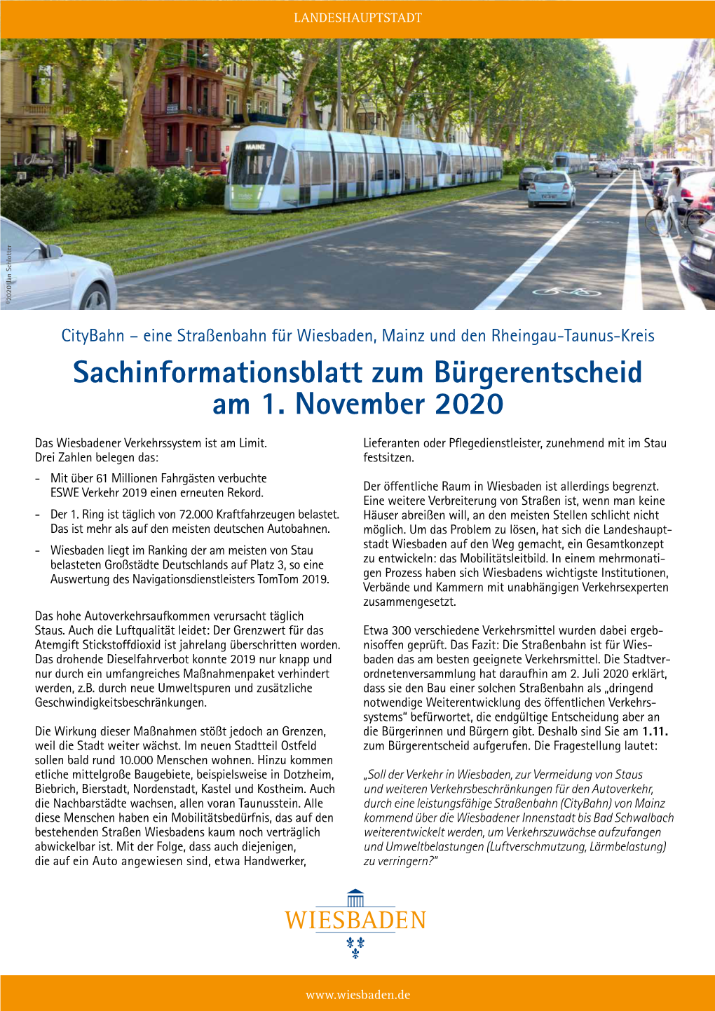 Sachinformationsblatt Zum Bürgerentscheid Am 1. November 2020