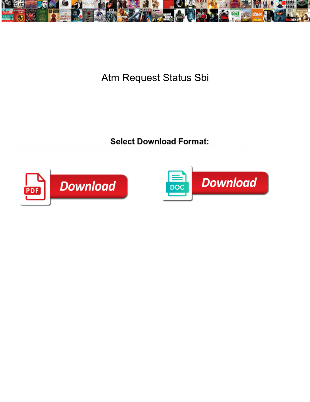 Atm Request Status Sbi