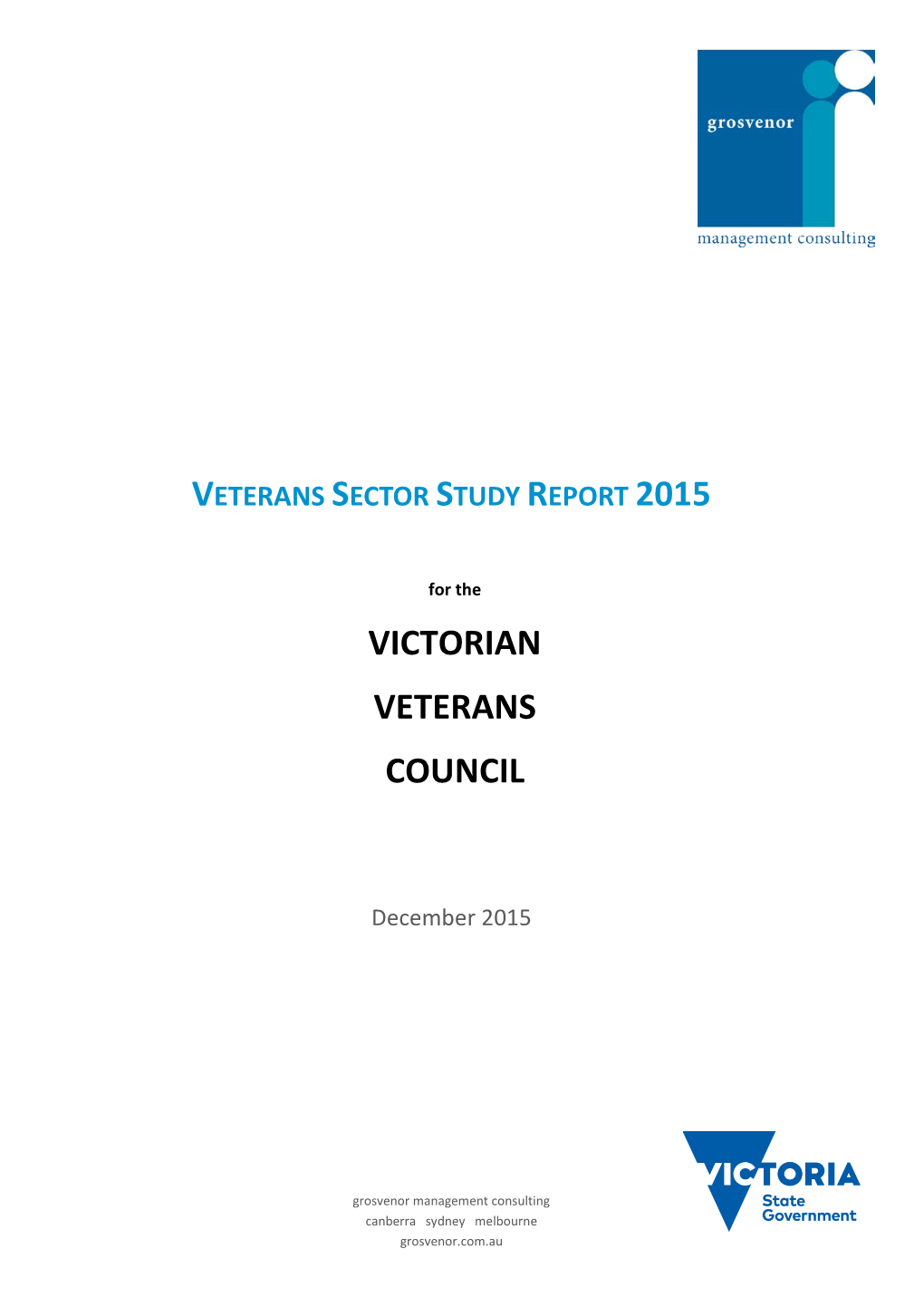 Veterans Sector Study Report 2015