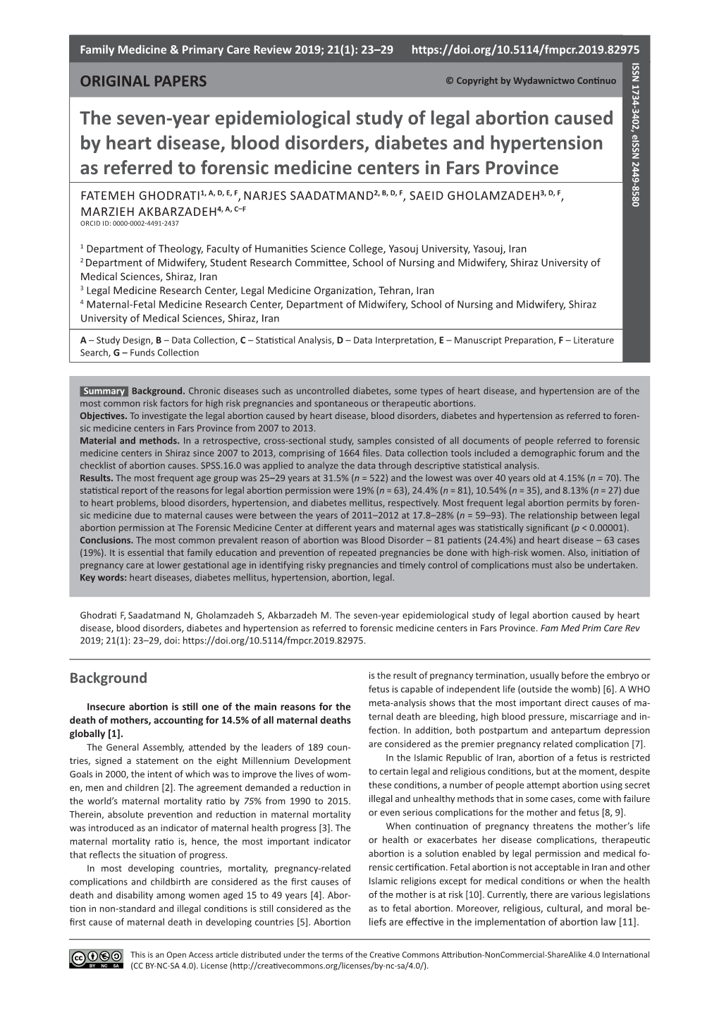 The Seven-Year Epidemiological Study of Legal Abortion Caused by Heart Disease, Blood Disorders, Diabetes and Hypertension As Re