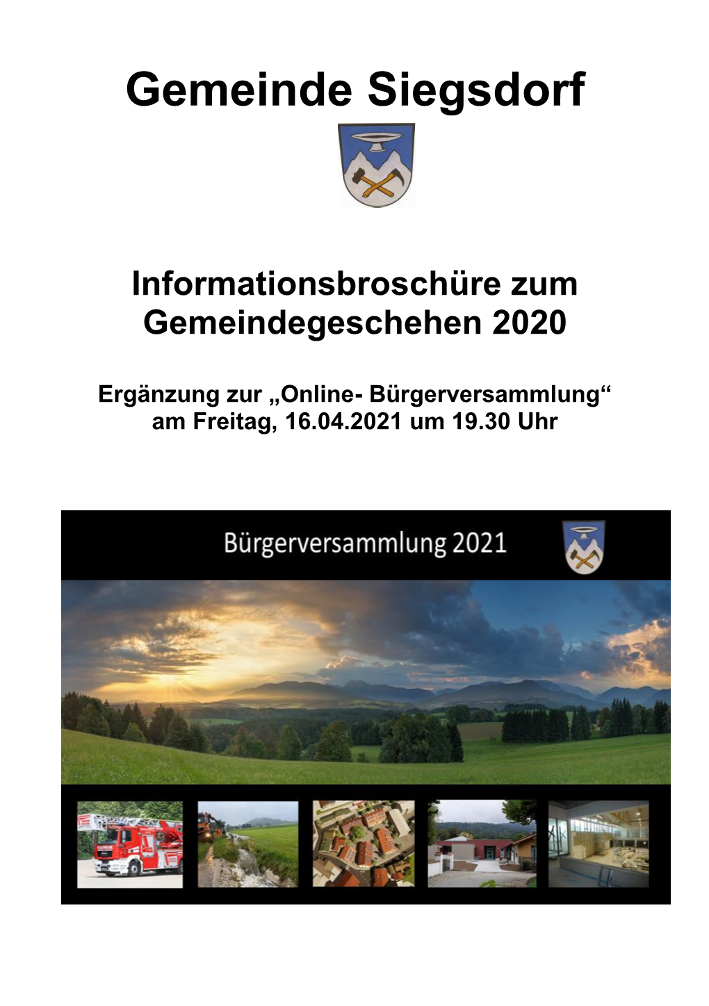 Informationsbroschüre Zum Gemeindegeschehen 2020