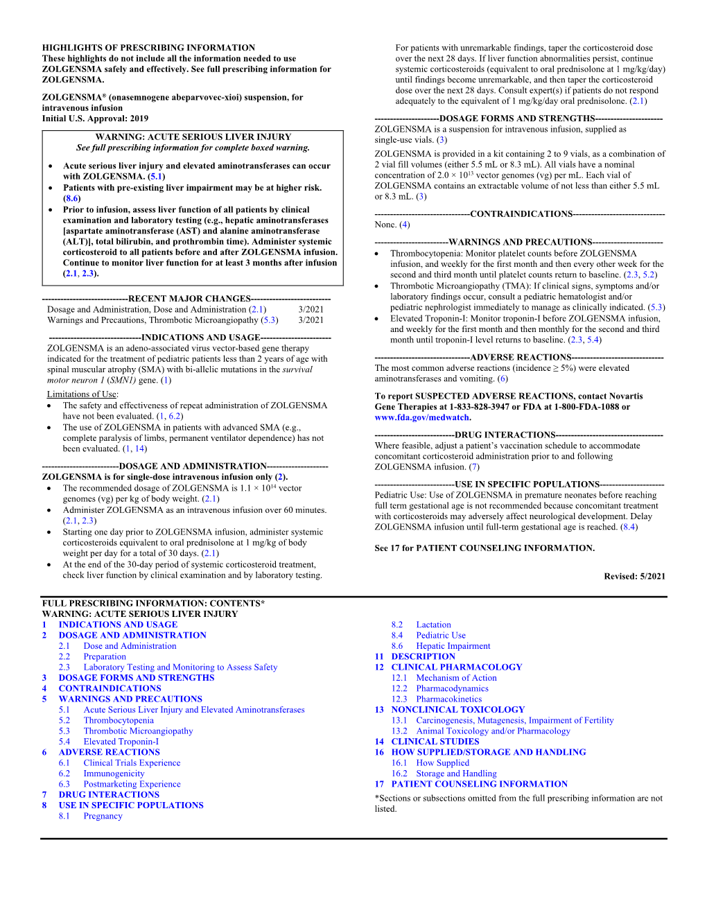 Full Prescribing Information for Systemic Corticosteroids (Equivalent to Oral Prednisolone at 1 Mg/Kg/Day) ZOLGENSMA