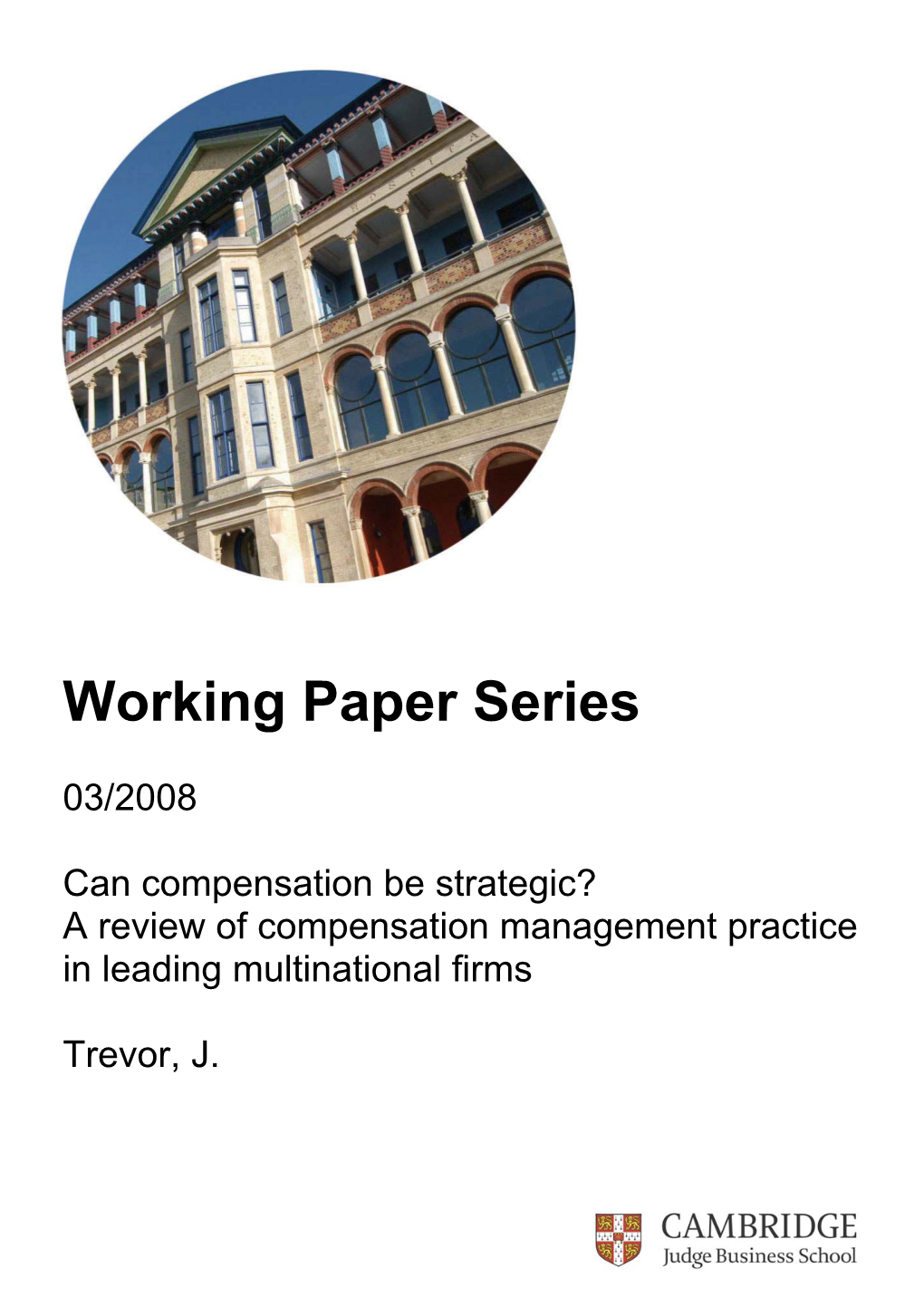 Working Paper Series