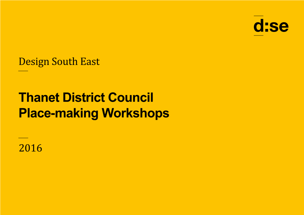 Thanet District Council Place-Making Workshops